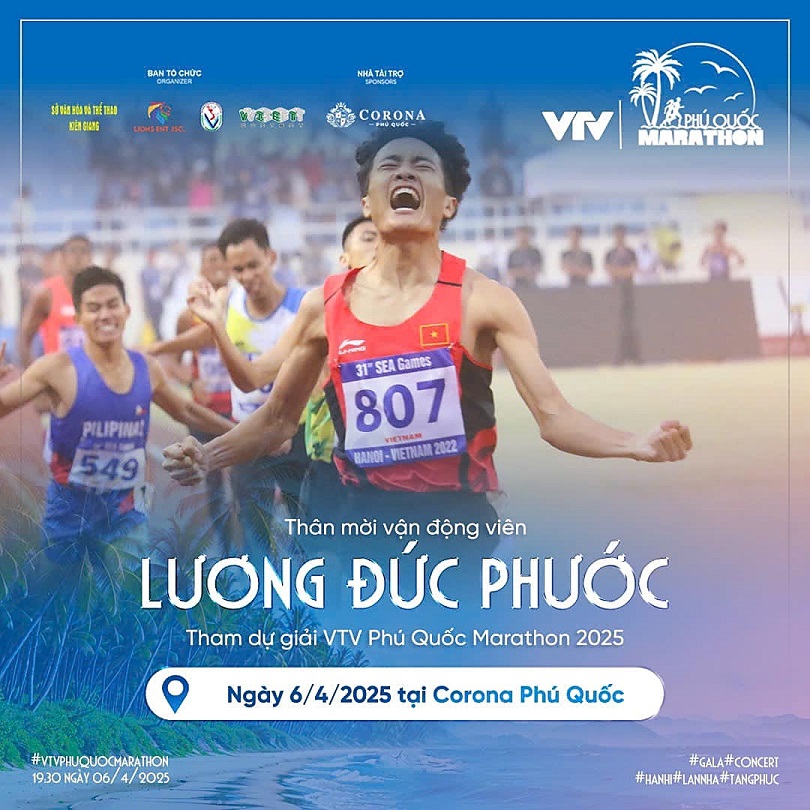 Lãng tử Lương Đức Phước 'đốt pace' sẵn sàng cho VTV Phú Quốc Marathon 2025